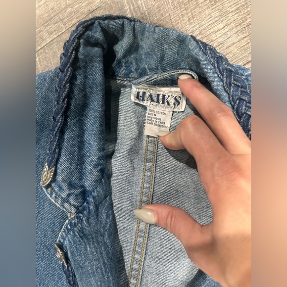 HAIKS BRAIDED DENIM jacket W/ bedazzle - Picture 6 of 8
